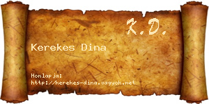 Kerekes Dina névjegykártya